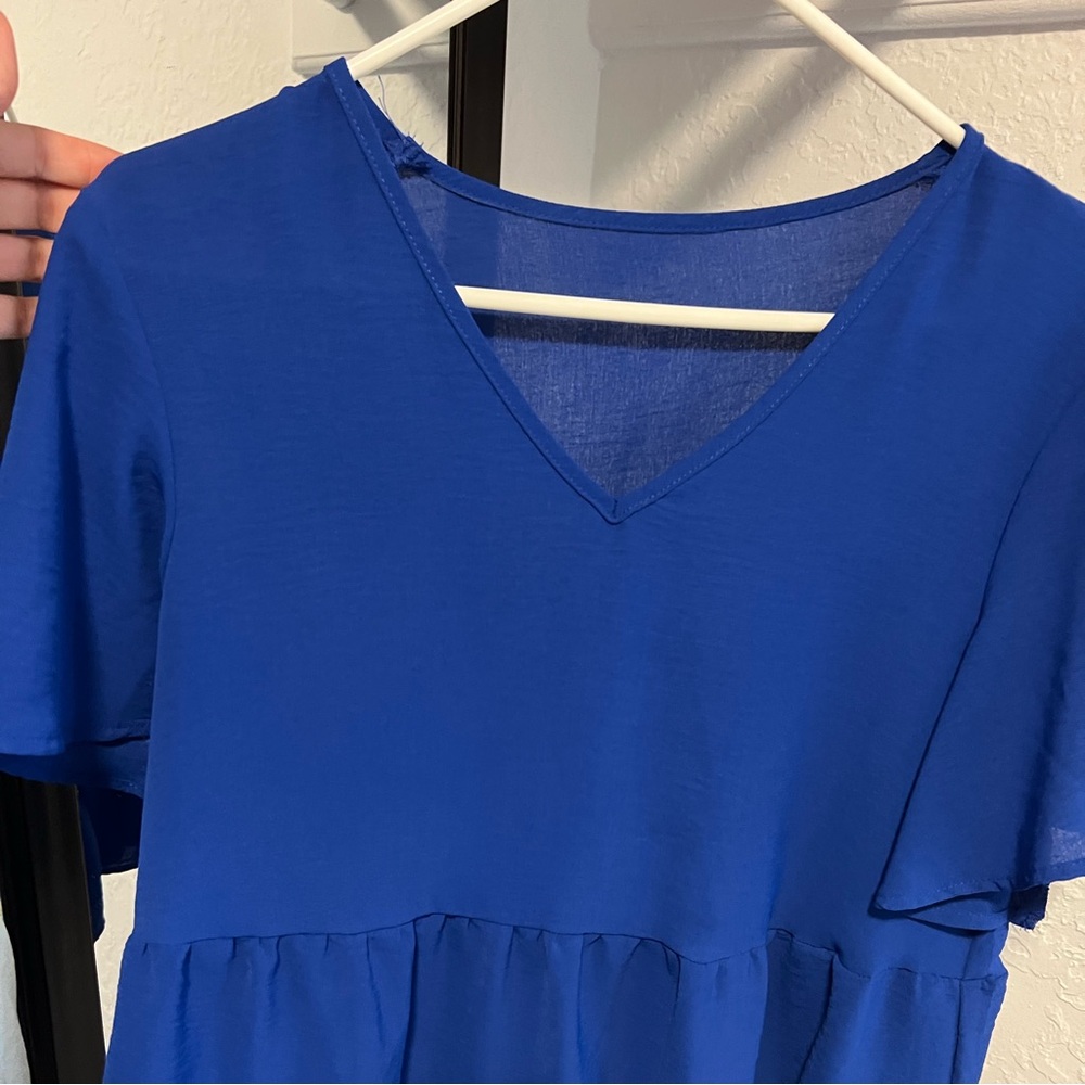 Size medium blue baby doll top great condition